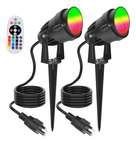 Icreating Focos Led Para Exteriores, Luces Rgb Que Cambian D