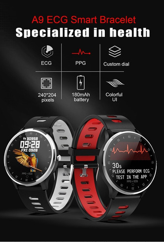 Reloj Inteligente Smartwatch, Mide Presión, Ritmo Cardiaco F