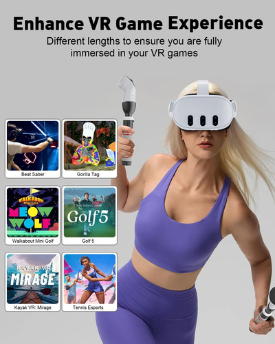 Extensiones De Mango Para Meta Quest 3 Y Oculus Quest 2 Vr