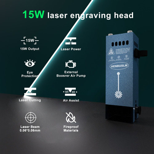 15w Real Power Cnc Laser Module With Air Nozzle,13mm Cutting