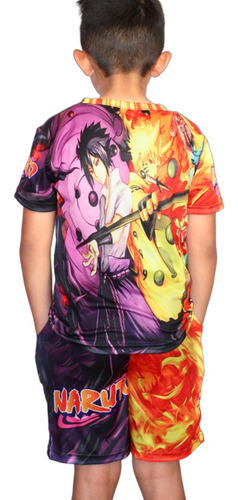 Playera Y Short De Naruto Y Sasuke Cosplays Anime Naruto