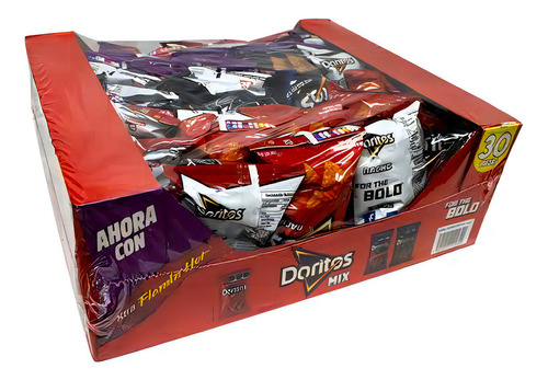 Sabritas Doritos Surtido Caja Mix 30pz Nacho Icognita Flamin