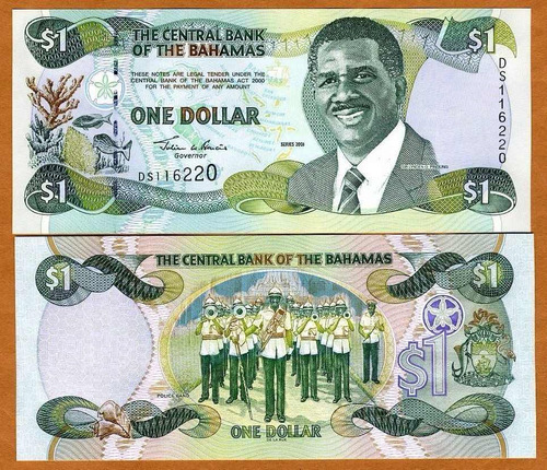 Bahamas Billete De 1 Dólar Año 2001 Sin Circular