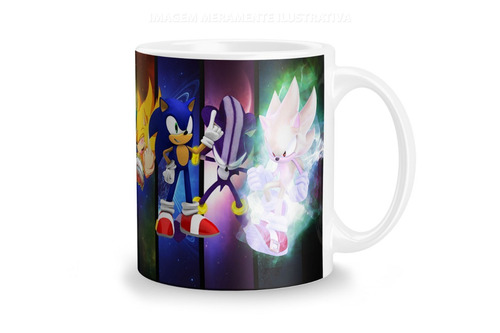 Imagem 2 de 10 de Caneca Personalizada 325 Ml Sonic Orignal Cerâmica
