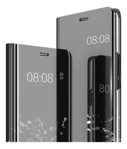 Funda For Samsung Galaxy Mirror Case Con Soporte Color Negro Samsung S8 Plus