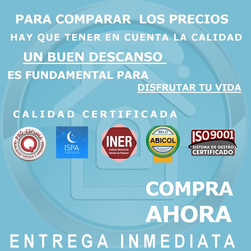 Colchon Colchones 2 Plazas 140x190x20 Espuma Ortopedica