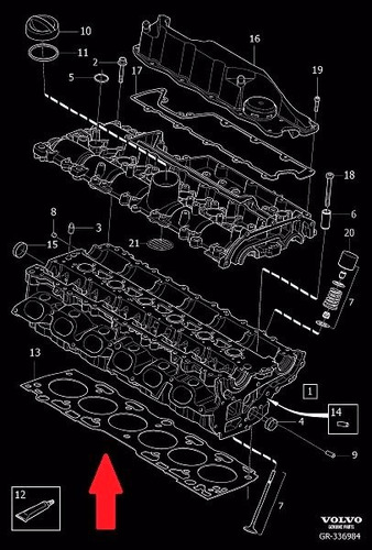 Junta Do Motor Volvo V60 3.0 T6 2013-2016 Original