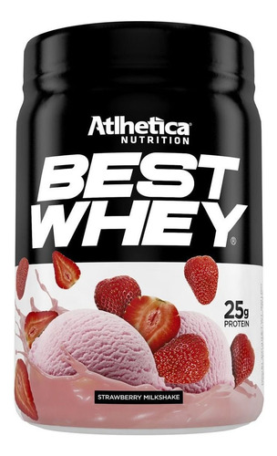 Suplemento em pó Atlhetica Nutrition  Nutrition Series Best Whey proteínas Best Whey sabor  strawberry milkshake em pote de 450g