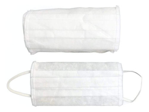 Cubrebocas Imavi 3 Capas , Plisado, Cosido De Tela Sms No Tejida Descartables Con 3 Capas 50 Cajas X 50 Unidades Color Blanco