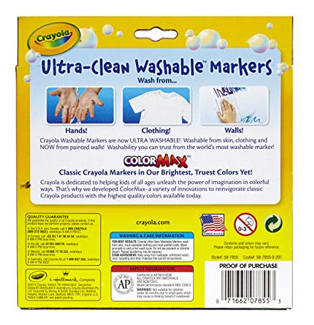 Crayola Ultraclean Broadline Bright Markers (10 Count)