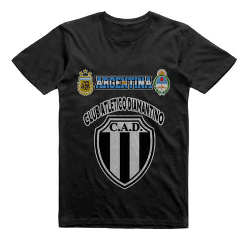 Remera Algodon Negra Club Diamantino Diamante Entre Rios