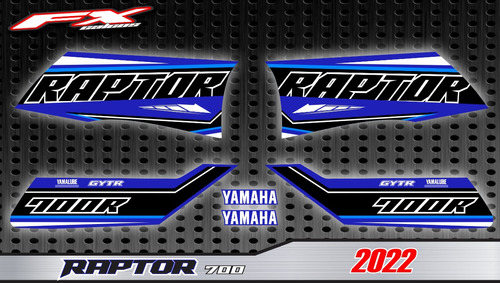 Calcos Simil  Original Yamaha Raptor 700 2022 Fxcalcos