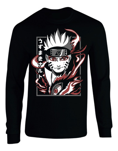 Camiseta Naruto Xgt Manga Larga Camibuso Sueter Geek