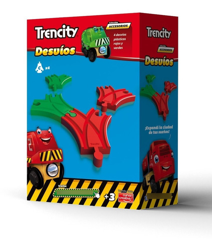 Trencity Desvios Pzs Plastico Abs Kit X4 Unidades Original