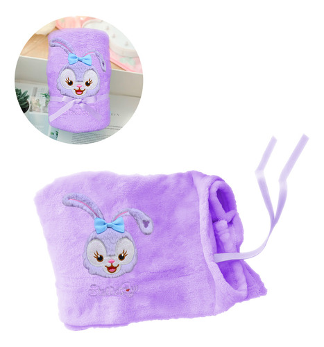 Cobija Frazada De Sanrio Slim Company Suave Y Ligera Ideal Para Cama Individual, Manta Calientita Para Viaje Color Violeta Stellalou