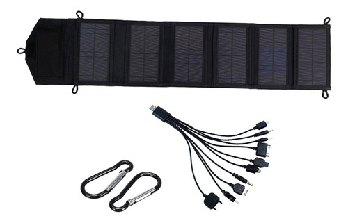 Imagen 1 de 11 de Kit De Panel Solar Plegable De 15 W, Conectores De Banco De