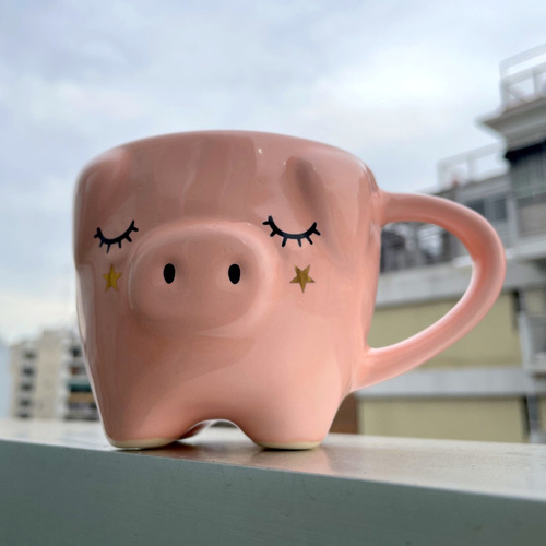 Taza Cerdito Delicada Excelente Calidad Regalo Novia Amiga