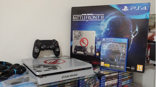 Playstation 4 Ps4 Slim 1tb Edição Limitada Star Wars + Jogo