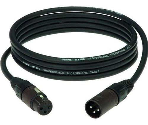Imagen 1 de 2 de Cable De Micrófono Klotz Xlr M1fm1k1000 10 Mts Color Negro