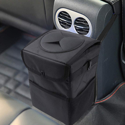 Cubo De Basura Para Coche Con Tapa, Contenedor De Basura,