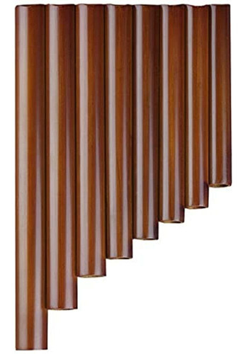 8 Tubos Bambú Natural Mini Flauta De Pan Portátil Instrument