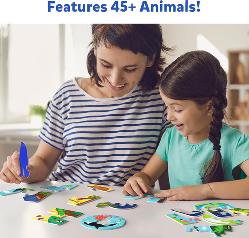 Skillmatics Animal Alphabet Puzzle - Rompecabezas De 52 Piez