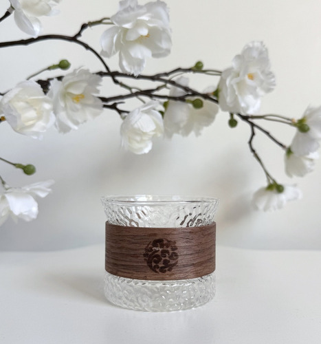 Jarro De Café De Vidrio Térmico Con Cobertor De Madera Transparente Martille