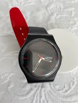 Comprar Reloj Swatch Suob714 Calendario\u002Fnegro Y Rojo Impecable Negro Y Rojo Color De La Esfera: Negro Con Marcas Rojas De Gran Contraste Negro