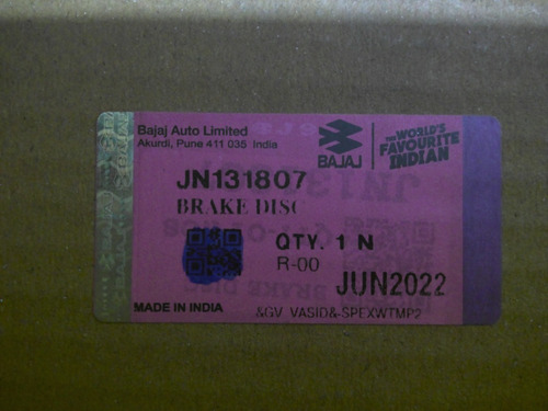 Disco De Freno Delantero Bajaj Boxer 150 Bm 150 X Original