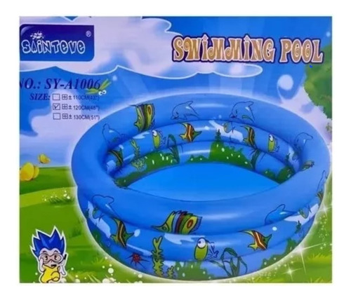 Piscina Inflable Para Niños 120 Cm Verano 3 Anillos