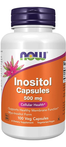 Vitamina Inositol 500mg / 100 Capsulas .