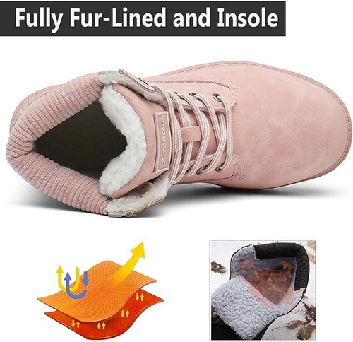 Botas De Nieve Eagsouni De Piel Impermeable Con Forro De Pie