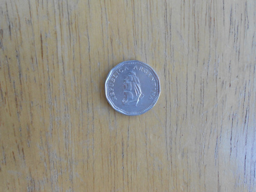 Moneda De 5 Pesos - Argentina - Año 1965 - Fragata Sarmiento