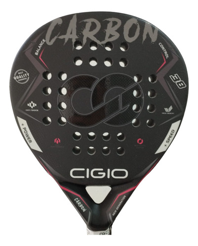 Paleta Padel Paddle Cigio Carbon + Grip + Protect