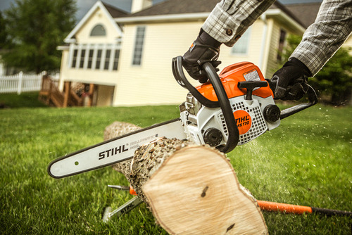 Motosierra Stihl Ms 170 de 30,1 cc a gasolina de 1,8 CV, color naranja