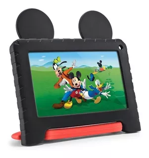 Tablet con funda Multilaser Mickey Kids 7" 32GB negra/roja y 2GB de memoria RAM