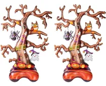 Comprar Globo Halloween Árbol Araña Fantasma Terror Decoración Color Negro Árbol Seco