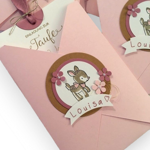 36 Tarjetas Invitación Cumpleaños Niña Bambi  3 Docenas