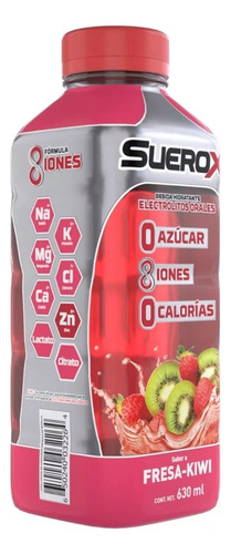 Suerox Fresa - Kiwi 630ml Electrolitos Orales 8 Iones Adulto
