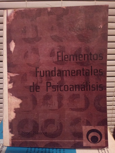 Elementos Fundamentales De Psicoanálisis. Charles Brenner