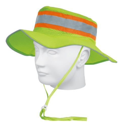 Sombrero Verde Alta Visibilidad Con Reflejante, Truper 14010