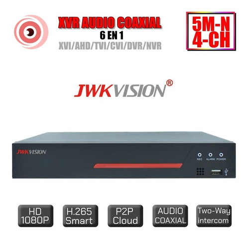 Xvr Dvr 4 Ch Coaxial Audio Penta-hibrido 5m-n/1080p Jwk