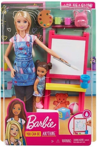 Imagem 2 de 6 de Barbie Profissões -prof. Pintura & Cavalete Ms