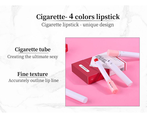 Ae Set De Labiales Cigarrillos Mate De Larga Duración
