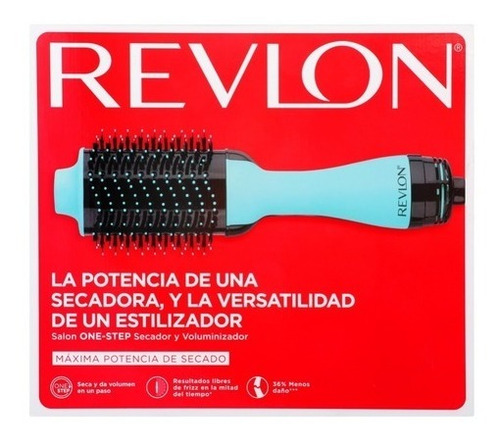 Imagen 1 de 2 de Revlon Cepillo Secador 2 En 1 Color Menta