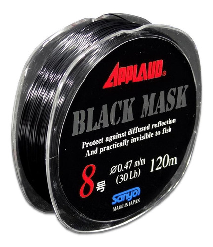 Linha Monofilamento Applaud Black Mask Preta 120m