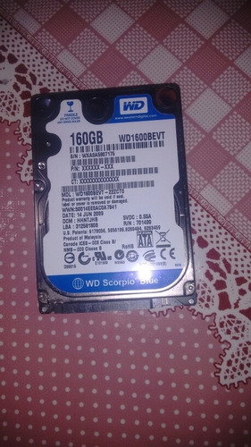 Imagem 1 de 1 de Hd Interno Para Notebook Ou Netbook De 160gb