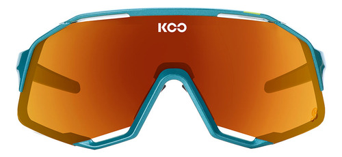 Lentes De Ciclismo Koo Demos Bora Hansgrohe Metallic Verde/rojo Claro