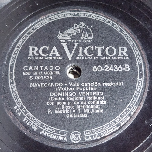 Pasta Domingo Ventrici Acomp Su Conj Rca Victor C585