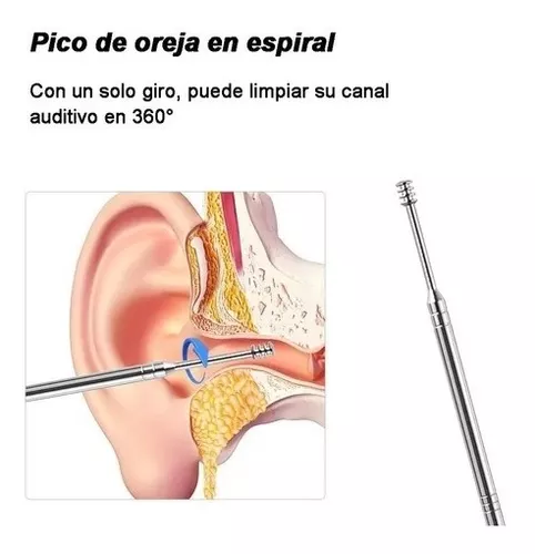 Kit de limpieza de oídos, herramienta segura de eliminación de cera de  oído, kit de eliminación de cerumen de oído, fácil de usar, sin dolor, con  caja